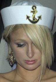 Paris Hilton dressed as a sailor for Halloween